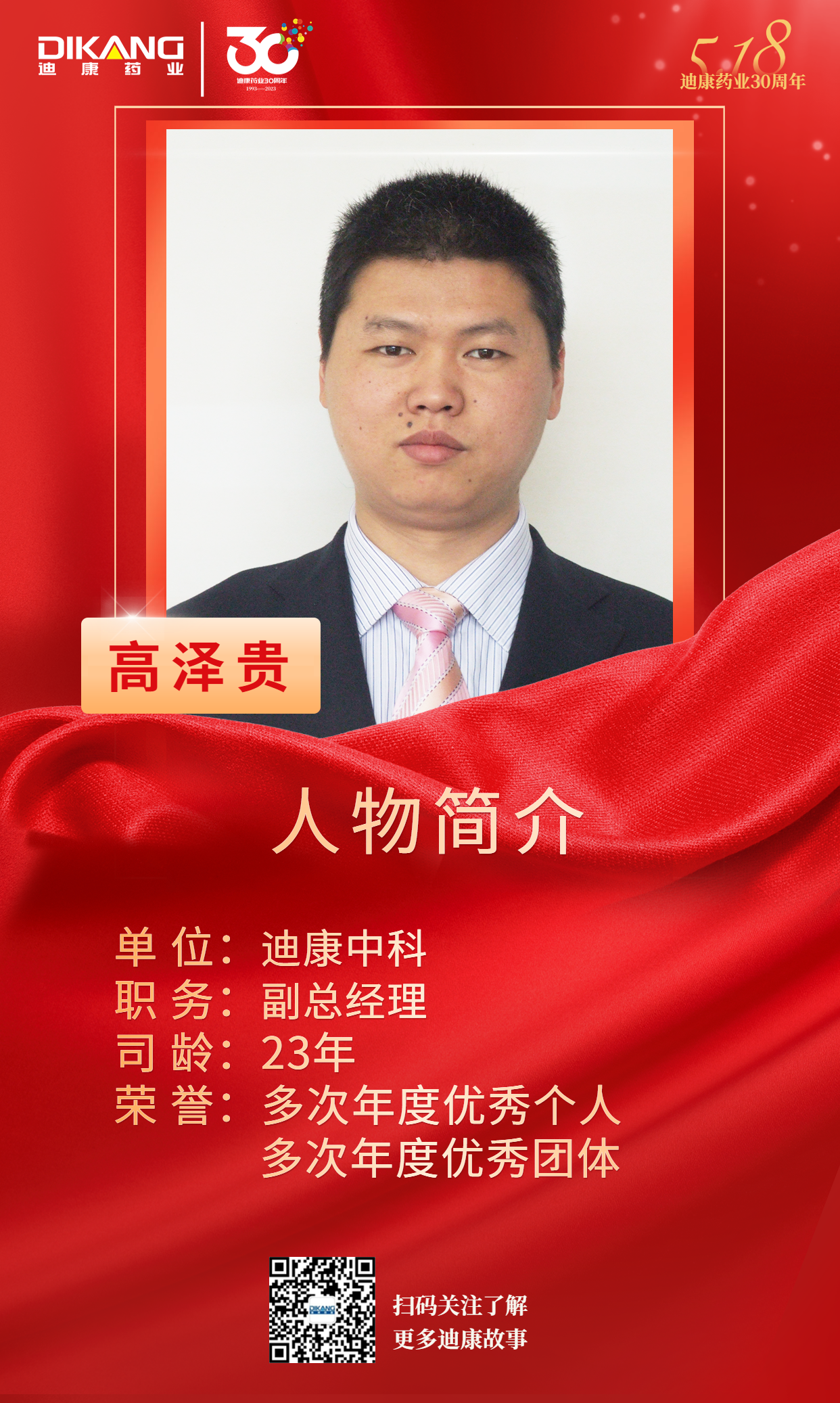 【yl23455永利官网药业30周年人物专访】同心30载 同行yl23455永利官网人——（十二）高泽贵：失败是成功之母 成功是失败之父